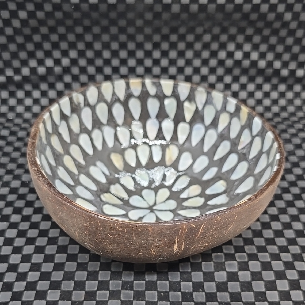 Handcrafted Mosaic Coconut Shell Bowl